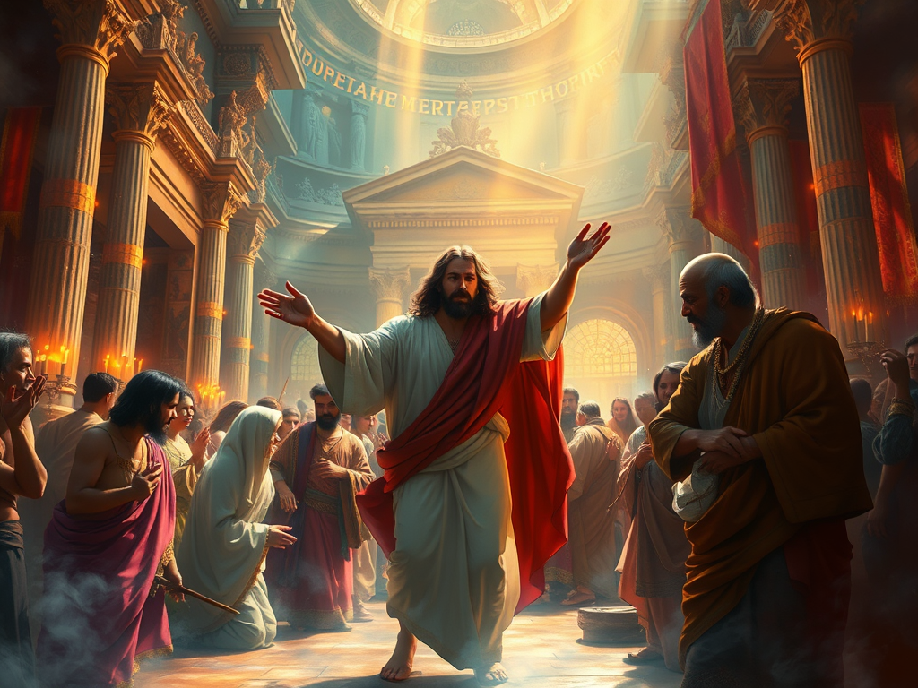 Jeesus puhdisti pyhäkön